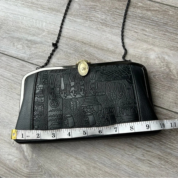 Japan Brand Faux Leather Egyptians Art Chain Clutch Shoulder Bag - Picture 14 of 15